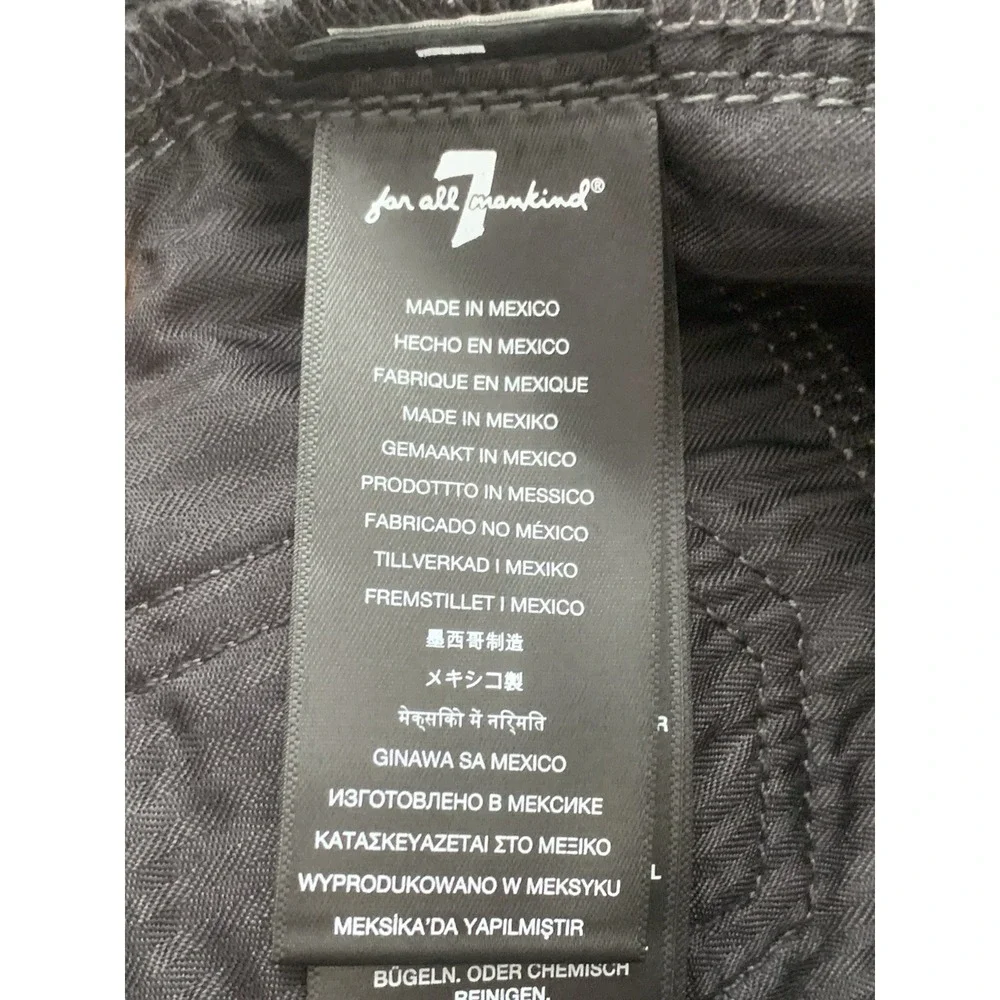 NWT 7 For All Mankind Women's Highwaist Ankle Gwenevere Jean Black 32 x 26